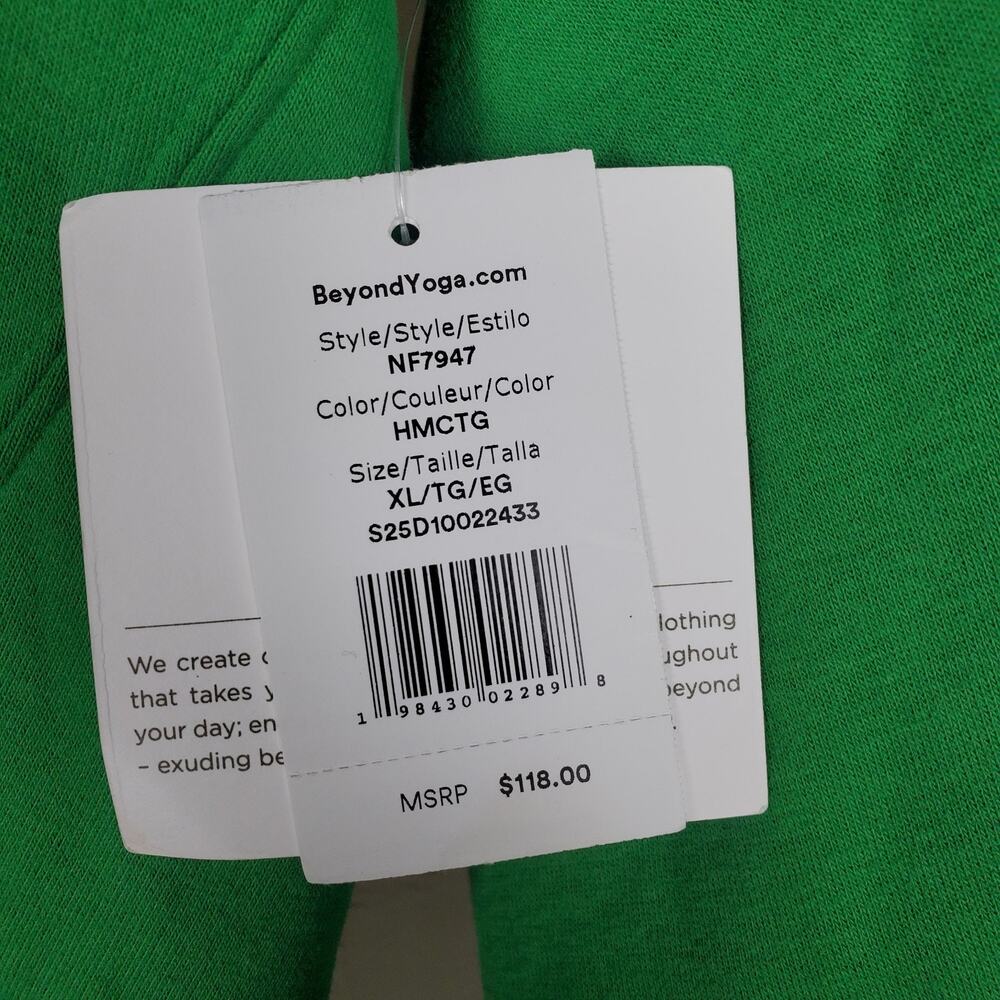 NEW Beyond Yoga Luxe Fleece Oversized Sweatshirt XL Home Court Green Crewneck - Picture 3 of 11